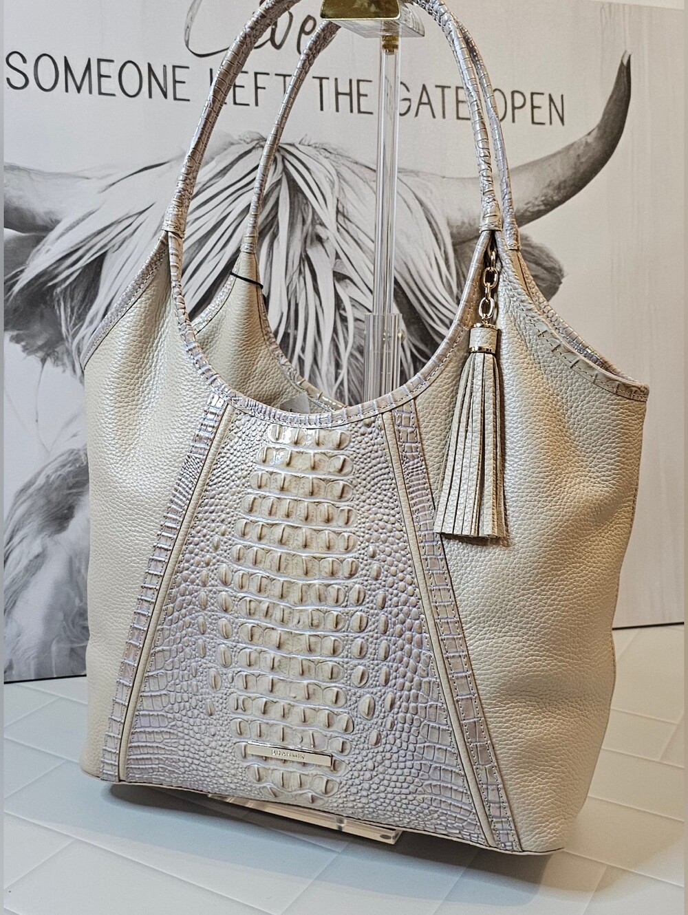 NWT Brahmin Melora Pearl Admire Leather Tote Bag